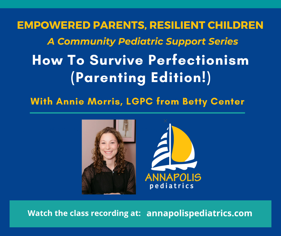 How to Survive Perfectionism parenting class recording graphic