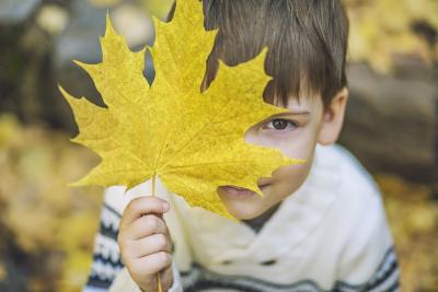 Boy with Leaf