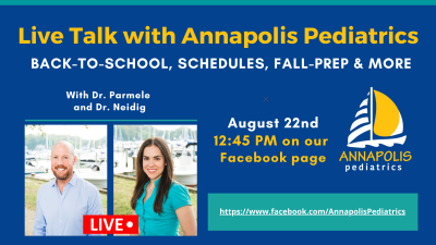 Live Provider Talk Fall August 22nd Facebook conversation discussion flu seasonal allergies asthma school nutrition transition mental health