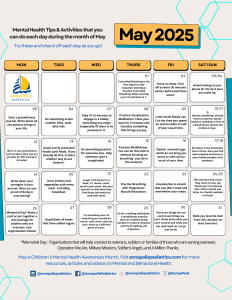 May 2025 Mental Health Calendar